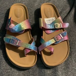 Kids rainbow sandals. Brand new.